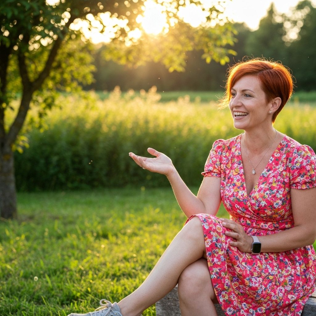 Confident adult communicating